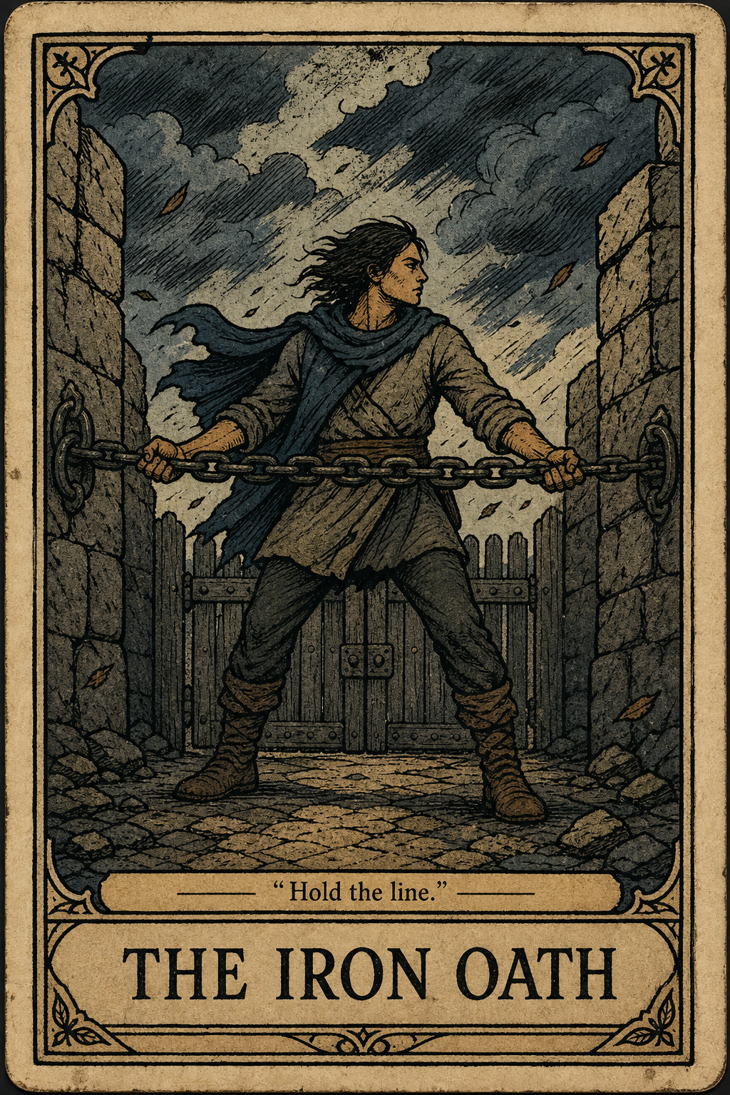 The Iron Oath tarot card