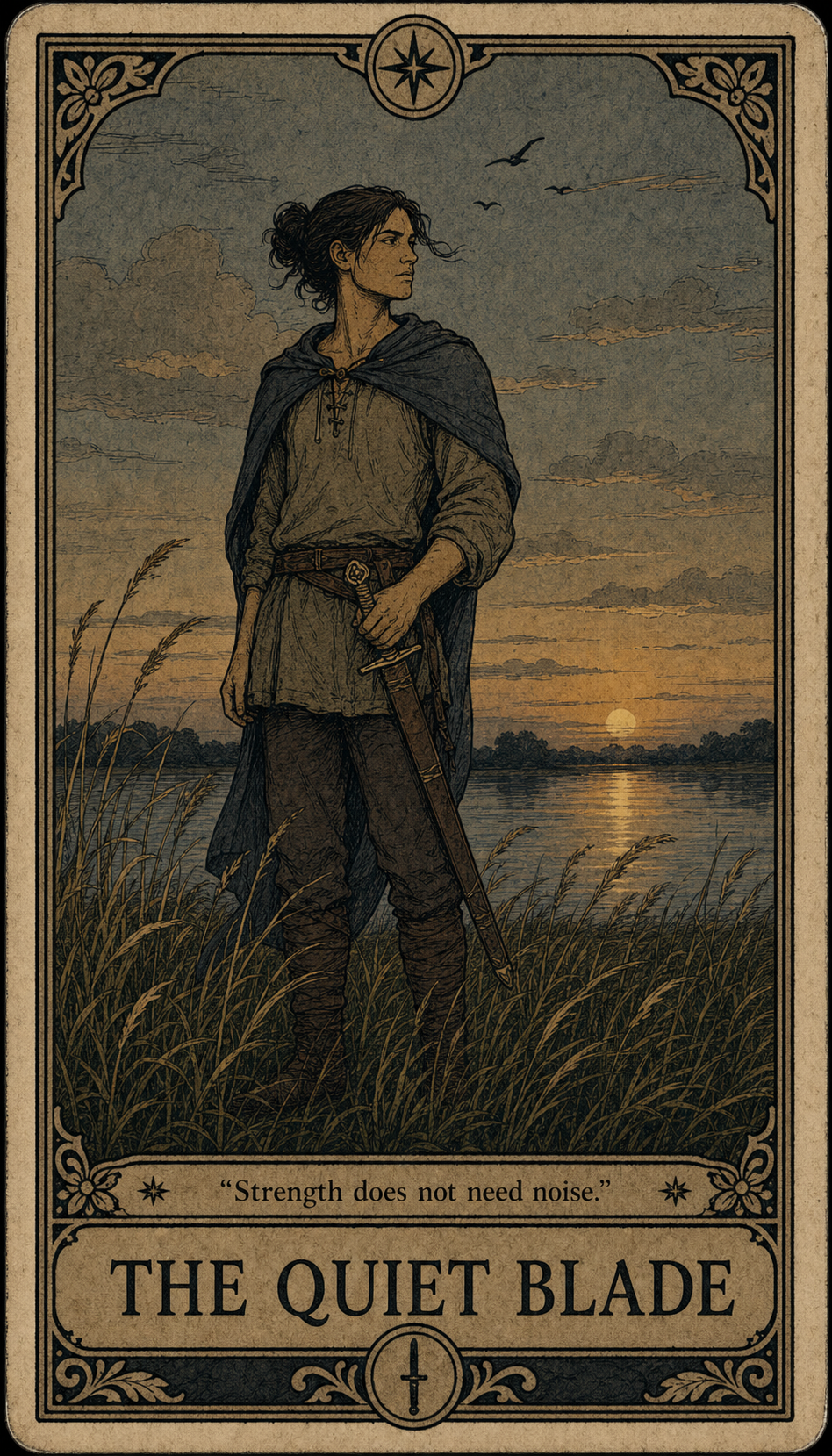 The Quiet Blade tarot card